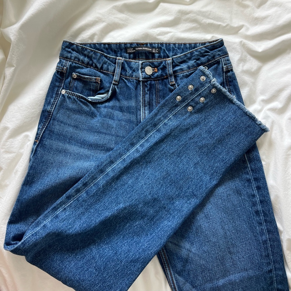 Zara Trafaluc Straight Ankle Denim Jeans